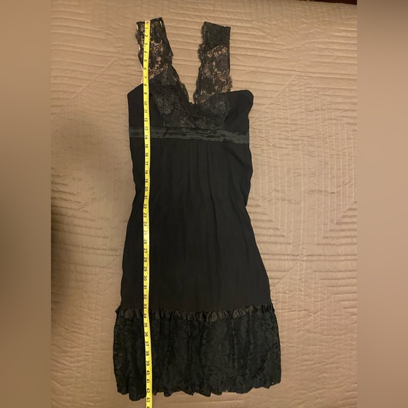 BCBG MaxAzria Silk Lace Maxi Dress Sz 10 - Picture 8 of 15